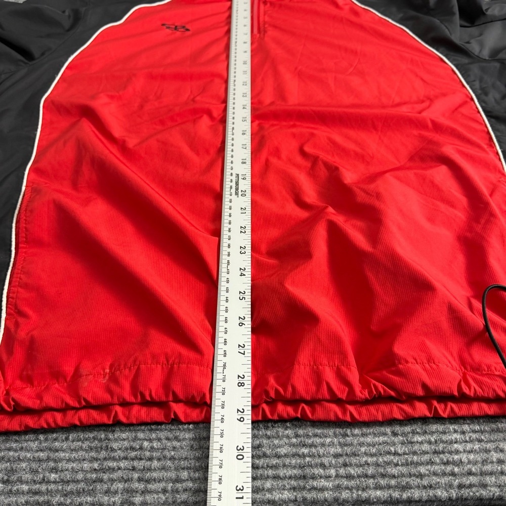 Boombah Mens XL Quarter Zip Windshirt Pullover Red Black Athletic Warm Up Jacket - Picture 10 of 13